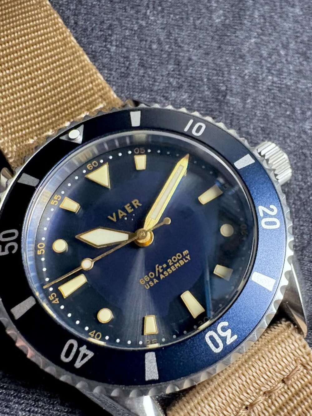 VAER D4 Meridian Navy 38mm Diver Watch